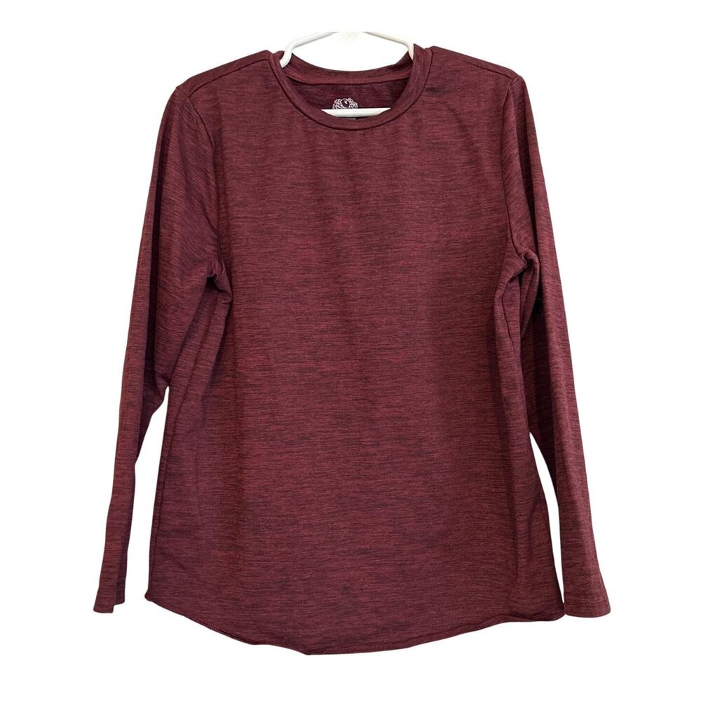 Boys Fruit of the Loom Fleece Thermal Long Sleeve Tee Medium